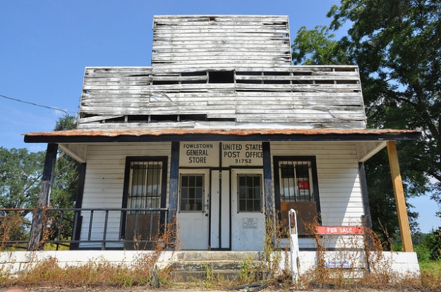 Fowlstown GA Decatur County General Store Post Office Abandoned False Front Picture Image Photograph Copyright © Brian Brown Vanishing South Georgia USA 2013