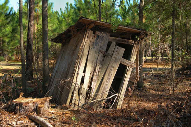 Abandoned Privy Outhouse Wefanie GA Long County Picture Image Photograph Copyright Brian Brown Vanishing South Georgia USA 2013