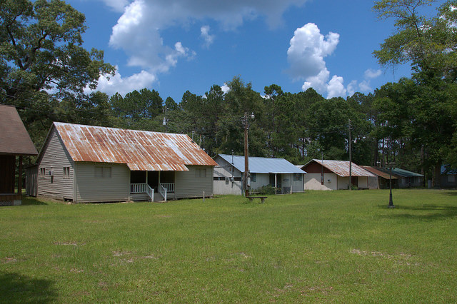 Tents Vernacular Houses Tattnall County Campground GA Photograph Copyright Brian Brown Vanishing South Georgia USA 2014