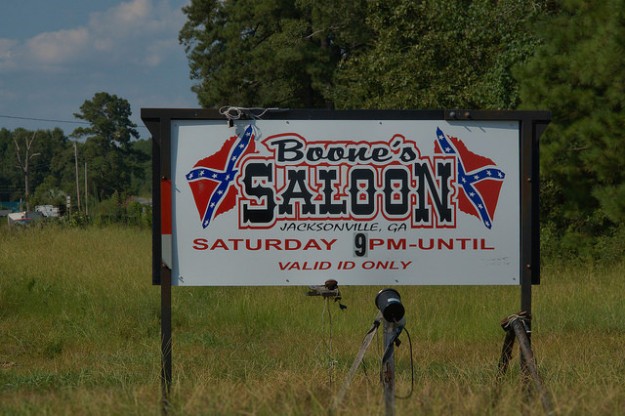 Boone's Saloon Sign Jacksonville GA Telair County Local Landmark Watering Hole Photograph Copyright Brian Brown Vanishing South Georgia USA 2014