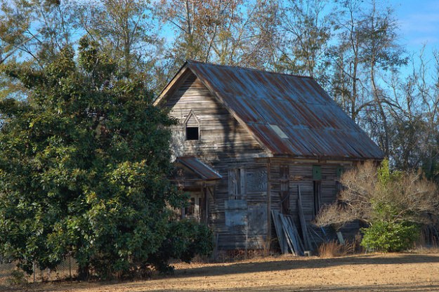 Gough GA Historic Abandoned Church Photograph Copyright Brian Brown Vanishing South Georgia USA 2014