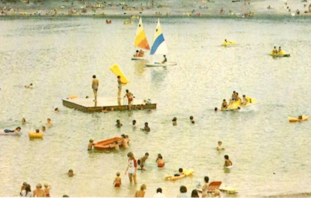 Crystal Lake Irwin County GA Swimmers 1980s Postcard Photograph