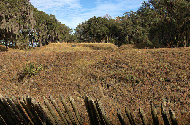Fort McAllister GA Bryan County Civil War Fortification March to the Sea Picket Line Earthworks Picture Image Photo © Brian Brown Vanishing Coastal Georgia USA 2013